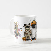 Grappige drie Halloween katten Koffiemok (Voorkant links)