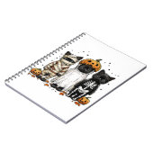 Grappige drie Halloween katten Notitieboek (Linkerzijde)