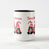 grappige drie wijze kerst tweekleurige koffiemok (Center)