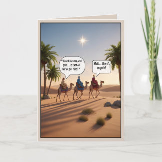 Grappige Drie Wijzen Kerstmis Kaart