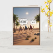 Grappige Drie Wijzen Kerstmis Kaart (Gele Bloem)