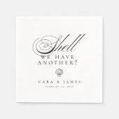 Grappige Drink Beach Shell bruiloft cocktail Servet (Voorkant)