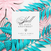 Grappige Drink Beach Shell bruiloft cocktail Servet