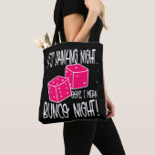 Grappige Drink Bunco nacht Tote Bag (Dichtbij)