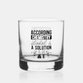 Grappige drink chemie word art whisky glas (Voorkant)