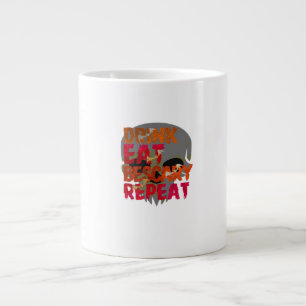 Grappige Drink Eet Wees Schrik Halloween Design Cr Grote Koffiekop