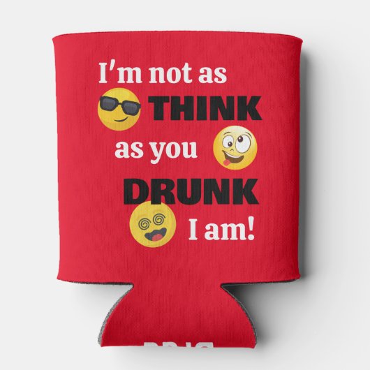 Grappige Drink Emoji Blikjeskoeler (Achterkant)
