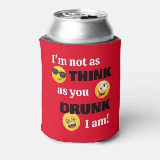 Grappige Drink Emoji Blikjeskoeler (Blikje Achterkant)