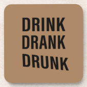 Grappige drink gezegden over whisky drinker bier onderzetter (Voorkant)