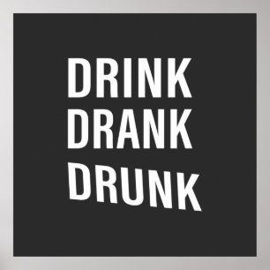 grappige drink gezegden poster