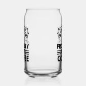 Grappige drink liefhebbers word art blikvorm glas (Links)