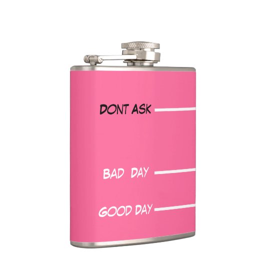 grappige drink maatregelen heupkolf roze heupfles (Rechts)