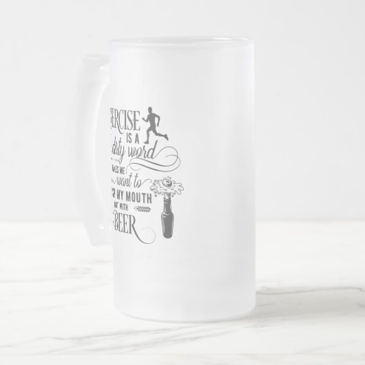 Grappige drink woordkunst matglas bierpul (Voorkant links)