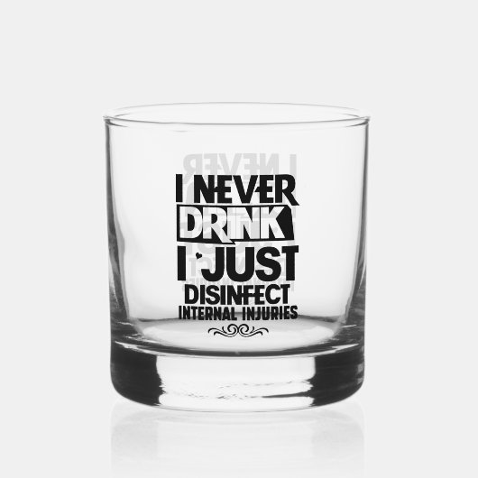 Grappige drink woordkunst whisky glas (Achterkant)