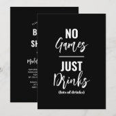 Grappige Drinken Geen Spellen Vrijgezellenfeest Kaart (Voorkant / Achterkant)