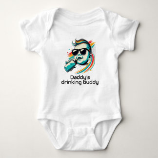Grappige drinkende baby maat bodysuit met humor