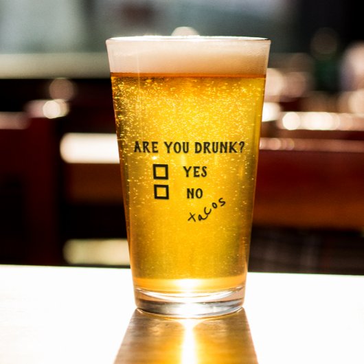 Grappige Drinkende Ben Je Dronken Tacos Bierpul Glas