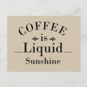 Grappige drinker gezegden over koffie feestdagenkaart (Voorkant)