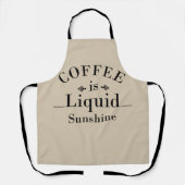 Grappige drinker gezegden over koffie schort (Voorkant)