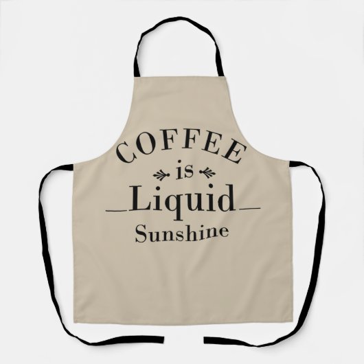 Grappige drinker gezegden over koffie schort (Voorkant)