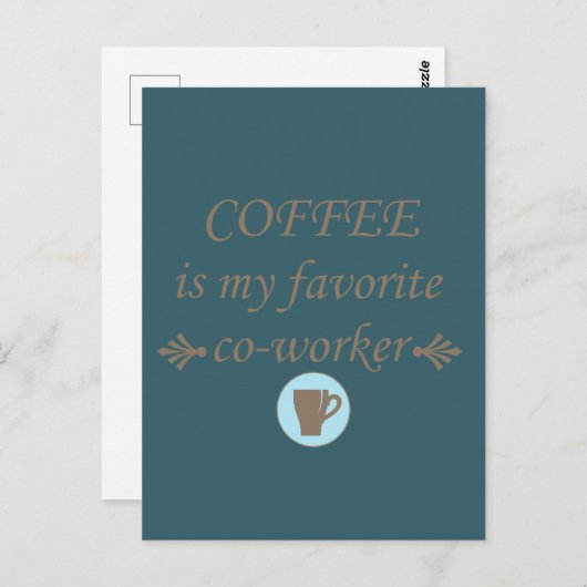 Grappige drinker koffie citaten briefkaart (Voorkant / Achterkant)