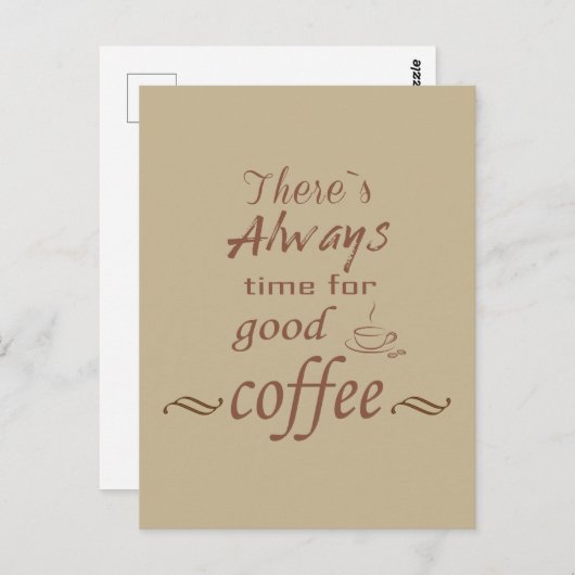 Grappige drinker koffie citaten briefkaart (Voorkant / Achterkant)