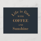 Grappige drinker koffie citaten feestdagenkaart (Voorkant)