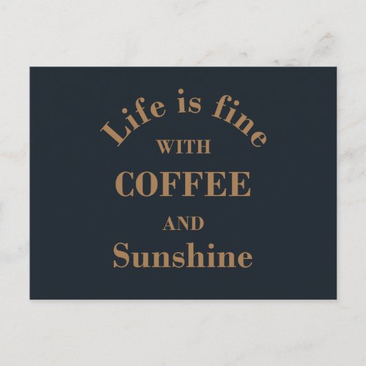 Grappige drinker koffie citaten feestdagenkaart (Voorkant)