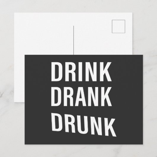 Grappige drinkspreuken over whiskey drinker briefkaart (Voorkant / Achterkant)