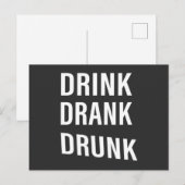 Grappige drinkspreuken over whiskeydrinker briefkaart (Voorkant / Achterkant)