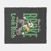 Grappige Drip Hond Geld Citaat Fleece Deken (Voorkant (Horizontaal))