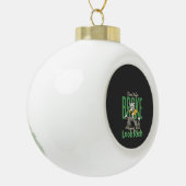 Grappige Drip Hond Geld Citaat Keramische Bal Ornament (Links)