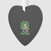 Grappige Drip Hond Geld Citaat Ornament (voorkant)