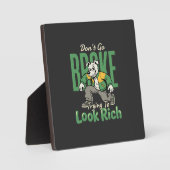 Grappige Drip Hond Geld Quote Fotoplaat (Voorkant)