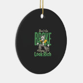 Grappige Drip Hond Geld Quote Keramisch Ornament (Rechts)