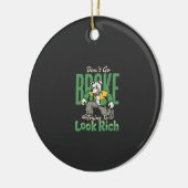 Grappige Drip Hond Geld Quote Keramisch Ornament (Links)