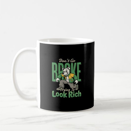 Grappige Drip Hond Geld Quote Koffiemok (Links)