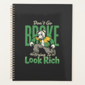 Grappige Drip Hond Geld Quote Planner (Voorkant)