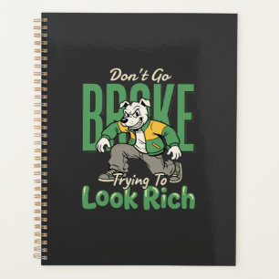 Grappige Drip Hond Geld Quote Planner