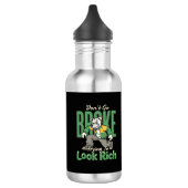 Grappige Drip Hond Geld Quote Waterfles (Links)