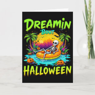 Grappige dromen over Halloween Summerween-sfeer Sk Kaart