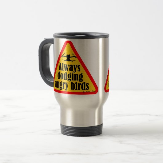 Grappige drone quotes reisbeker (Voorkant links)