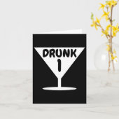 Grappige Dronken 1 Feest Ding Halloween Kostuum Kaart (Gele Bloem)