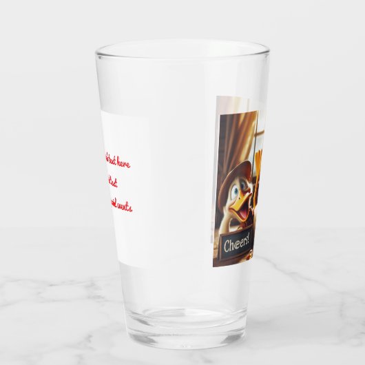 Grappige Dronken Eend Glas (Rechts)