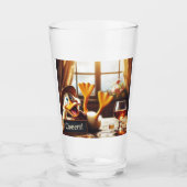Grappige Dronken Eend Glas (Voorkant)