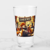 Grappige Dronken Eend Glas (Voorkant)
