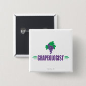Grappige Druiven Vierkante Button 5,1 Cm (Voorkant /achterkant)