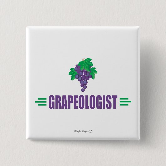 Grappige Druiven Vierkante Button 5,1 Cm (Voorkant)