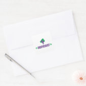 Grappige Druiven Vierkante Sticker (Envelop)