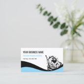 Grappige Drukwas Beeld Reiniging Visitekaartje (Staand voorkant)